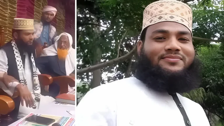 মাহফিলে বয়ানরত অবস্থা মৃত্যুর কোলে ঢলে পড়লেন ইসলামী বক্তা