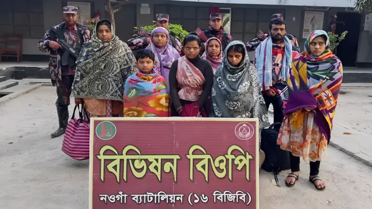সীমান্ত দিয়ে ১৫ জনকে পুশইন বিএসএফের