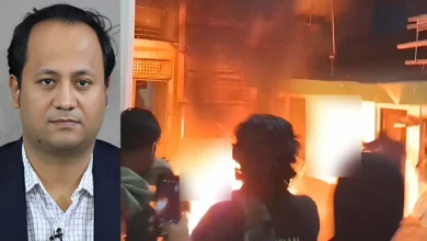 হাদির মৃত্যুর প্রতিবাদে চট্টগ্রামে নওফেলের বাড়িতে আগুন-ভাঙচুর