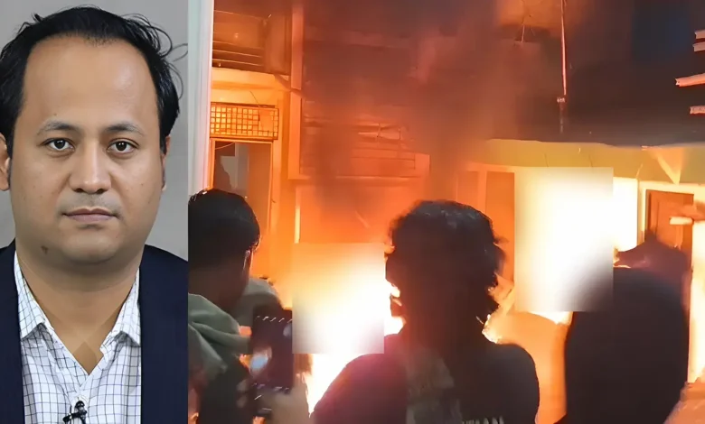 হাদির মৃত্যুর প্রতিবাদে চট্টগ্রামে নওফেলের বাড়িতে আগুন-ভাঙচুর