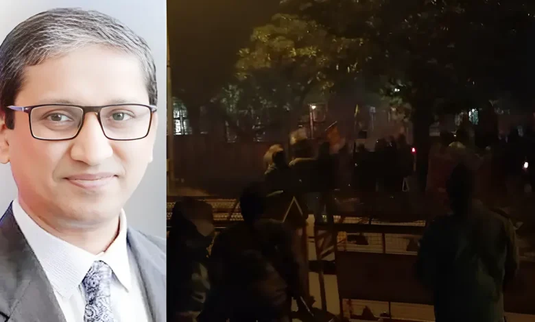 দিল্লিতে উগ্র হিন্দু জঙ্গিতে আক্রান্ত বাংলাদেশ হাইকমিশন