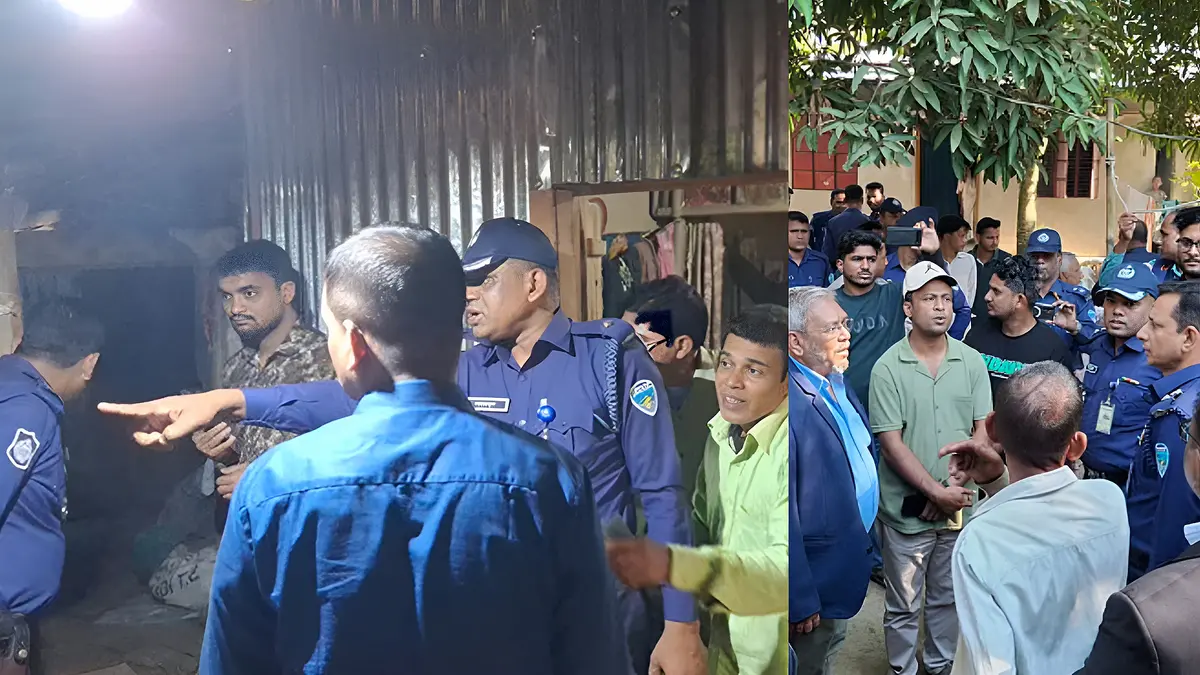 হিন্দু সম্প্রদায়ের দুই পরিবারের ঘরে দরজায় তালা লাগিয়ে আগুন