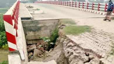 ১১ কোটি টাকায় নির্মিত সেতুর সংযোগ সড়কে ৬ মাসেই ধস