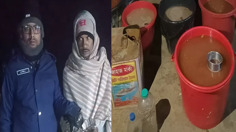হবিগঞ্জে সেনাবাহিনীর অভিযানে ১৪৫ লিটার চোলাই মদ জব্দ এক ব্যক্তি গ্রেপ্তার