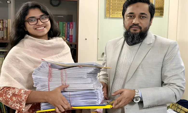 স্বতন্ত্র প্রার্থী হিসেবে মনোনয়নপত্র জমা দিলেন ডা. তাসনিম জারা