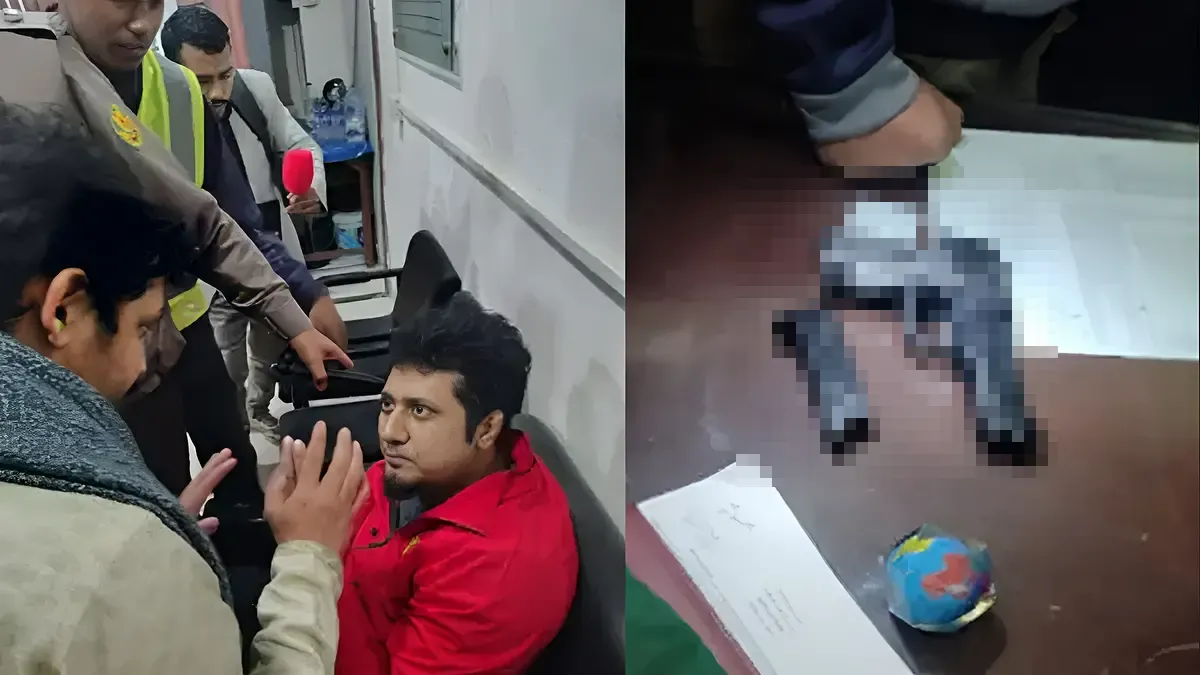 শাহবাগে হাদি চত্বর ইনকিলাব মঞ্চের পাশ থেকে ‘পিস্তল’সহ যুবক আটক