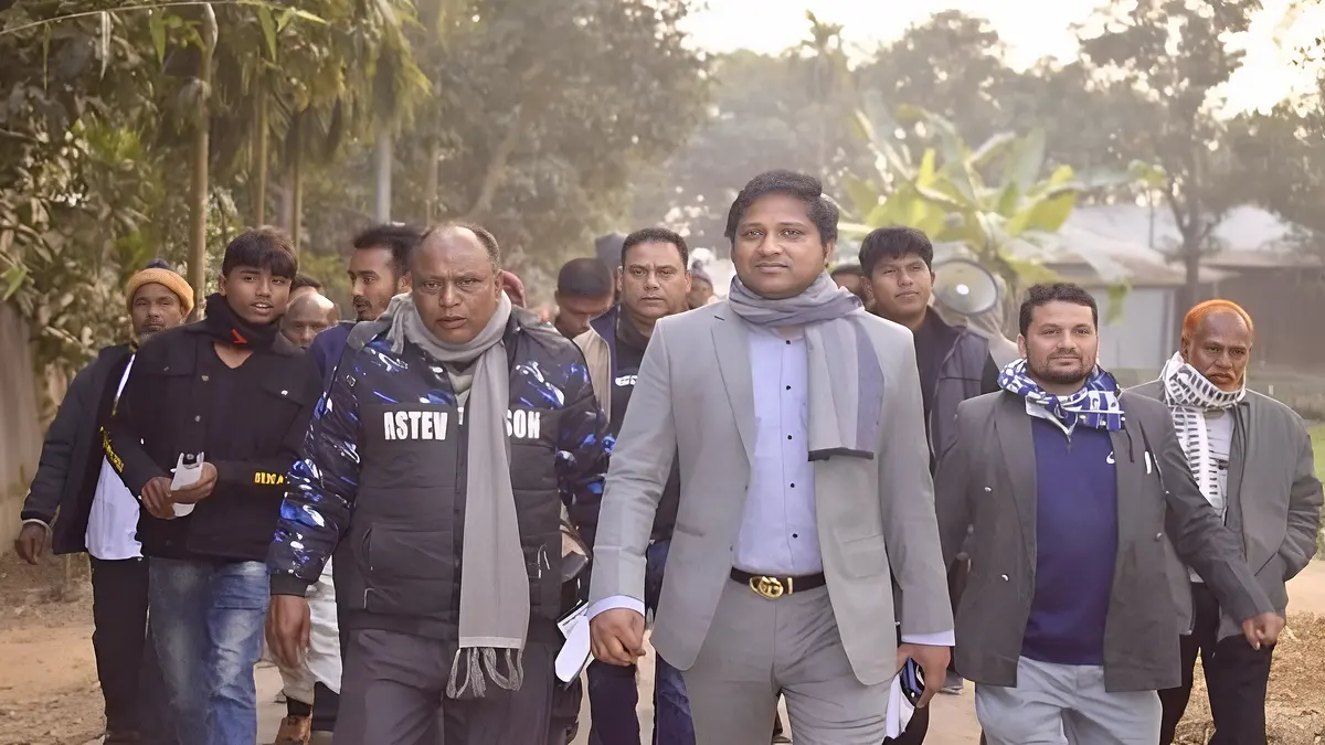 ‘হ্যাঁ’ ভোটের প্রচারণায় রংপুর-১ আসনের এনসিপির প্রার্থী মামুন