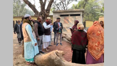পুঠিয়ায় জামায়াত প্রার্থী মনজুর রহমানের গণসংযোগ।
