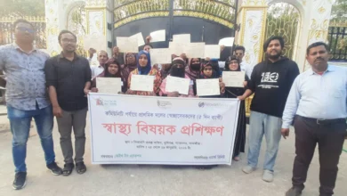 ফেইথ ইন এ্যাকশনের উদ্যোগ, ১৫ জন স্বাস্থ্য সেবককে ৫ দিনের প্রশিক্ষণ