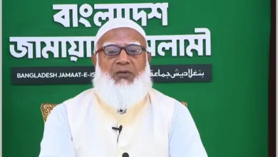 জাতির উদ্দেশে ভাষণ দিচ্ছেন জামায়াত আমির