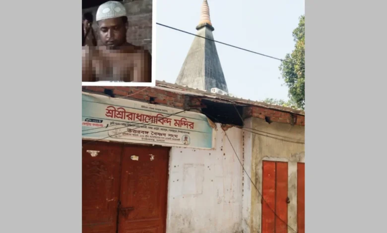 চাঁপাইনবাবগঞ্জে মন্দিরে ইটপাটকেল নিক্ষেপ, আটক ১
