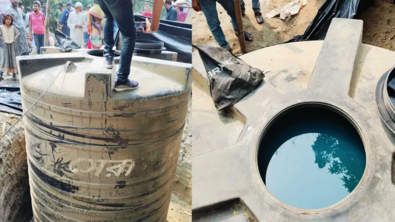 মাটির নিচে পানির ট্যাংকি বসিয়ে জ্বালানি তেল সংরক্ষণ ব্যবসায়ীর