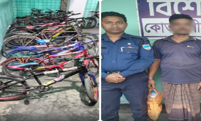 যশোরে ১০টি চোরাই বাইসাইকেল ও মাদকসহ আটক ২
