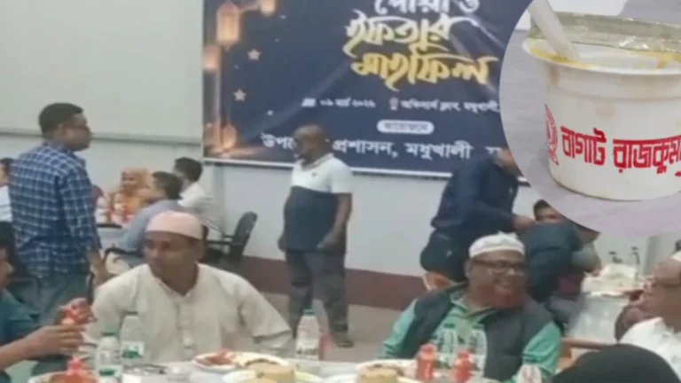 সকালে জরিমানা, বিকেলে সেই দোকানের দই উপজেলা প্রশাসনের ইফতারে