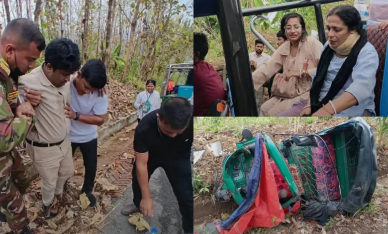 সাজেকে পর্যটকবাহী সিএনজি দুর্ঘটনা, সেনাবাহিনীর তৎপরতায় আহত পর্যটক উদ্ধার