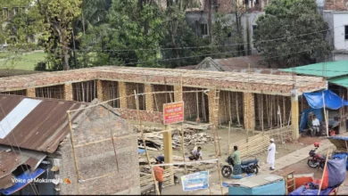 মোকামতলায় সমবায়ের ২০ কোটি টাকার জমি দখল করে অবৈধ মার্কেট নির্মাণ,বন্ধের নির্দেশ।