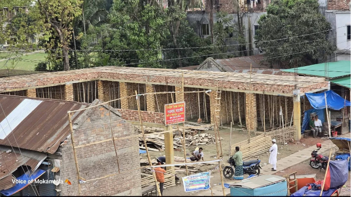 মোকামতলায় সমবায়ের ২০ কোটি টাকার জমি দখল করে অবৈধ মার্কেট নির্মাণ,বন্ধের নির্দেশ।