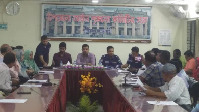 পুঠিয়ায় আইন শৃঙ্খলা, নারী ও শিশু নির্যাতন প্রতিরোধ কমিটির সভা অনুষ্ঠিত