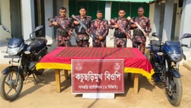 পানছড়িতে বিজিবি’র অভিযানে ১৪০০ রাউন্ড গোলাবারুদ উদ্ধার