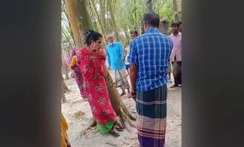 করলা চুরির অভিযোগে স্ত্রীকে গাছে বেঁধে পেটালেন স্বামী