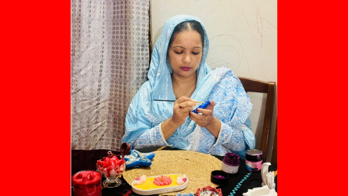ক্যান্ডেলের আলোয় স্বপ্ন বুনছেন ব্যাংক কর্মকর্তা মৌসুমী আফরিন লোপা
