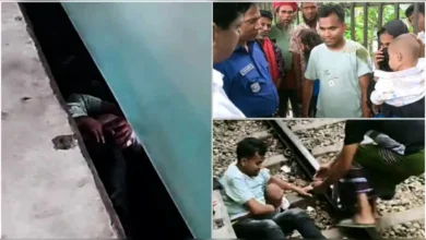 ভৈরবে চলন্ত ট্রেন থেকে পড়ে অলৌকিকভাবে বেঁচে গেল পিতা-পুত্র
