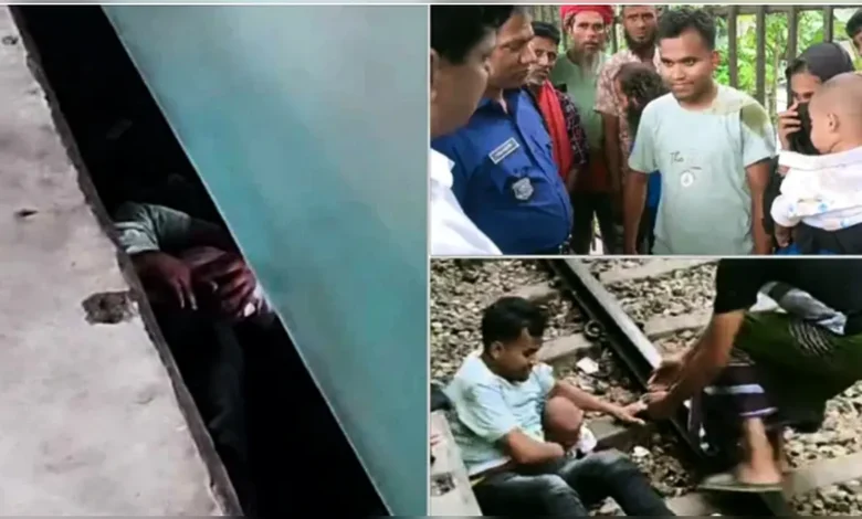 ভৈরবে চলন্ত ট্রেন থেকে পড়ে অলৌকিকভাবে বেঁচে গেল পিতা-পুত্র