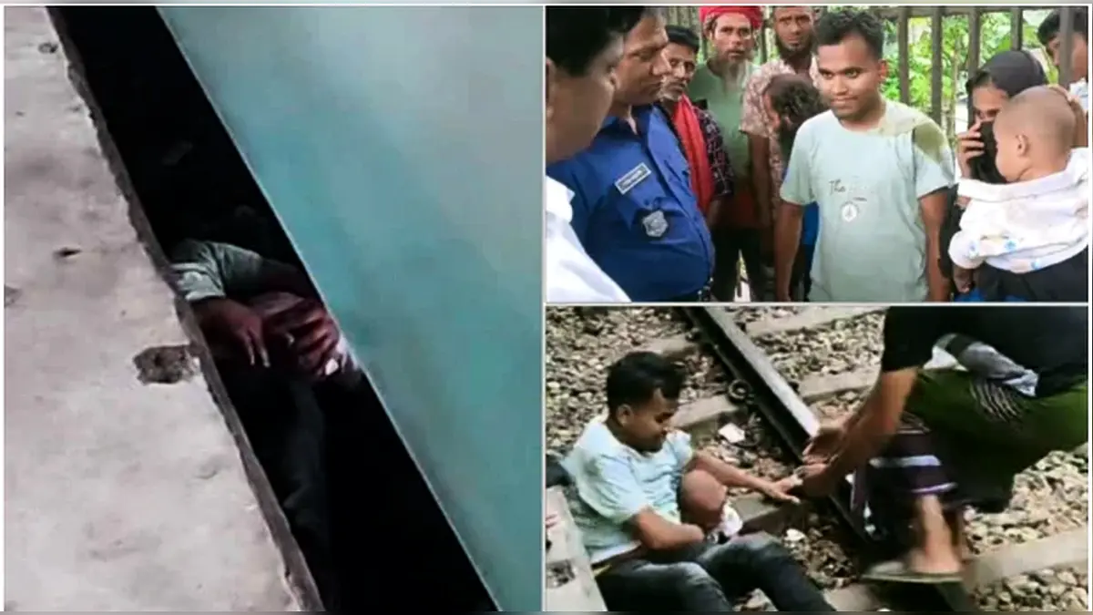 ভৈরবে চলন্ত ট্রেন থেকে পড়ে অলৌকিকভাবে বেঁচে গেল পিতা-পুত্র