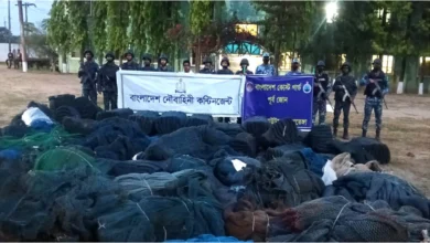 চট্টগ্রামে নৌবাহিনী অভিযান: ৩১২ কোটি টাকার অবৈধ জাল জব্দ