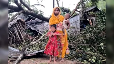 ঝড়ের তাণ্ডবে সর্বস্বান্ত শিরিনা, দুই সন্তান নিয়ে অনিশ্চিত জীবন