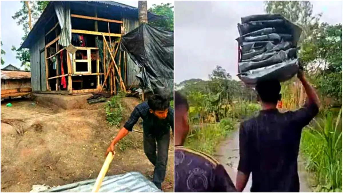মাদকের টাকার জন্য ঘরের টিনের বেড়া খুললেন যুবক