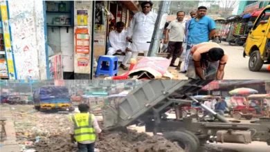 টঙ্গীতে চেরাগআলী বাসস্ট্যান্ডে যানজট নিরসনে মাটি ভরাট কার্যক্রম শুরু