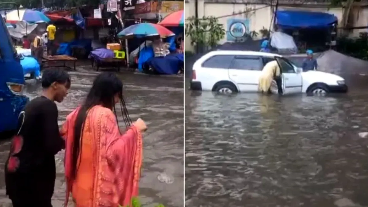 বৃষ্টিতে রাজধানীর সড়কে জলজট, ভোগান্তি বাড়ছে