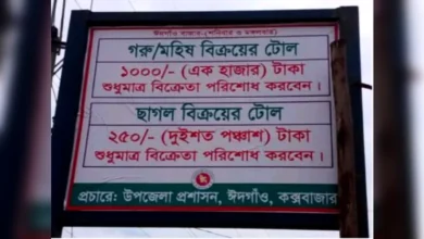 ঈদগাঁও পশুর হাটে টোল দেবেন শুধু বিক্রেতা, স্বস্তিতে ক্রেতারা