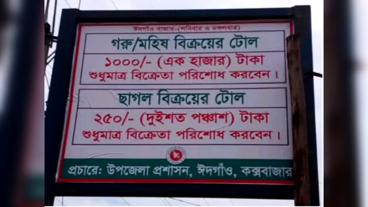 ঈদগাঁও পশুর হাটে টোল দেবেন শুধু বিক্রেতা, স্বস্তিতে ক্রেতারা