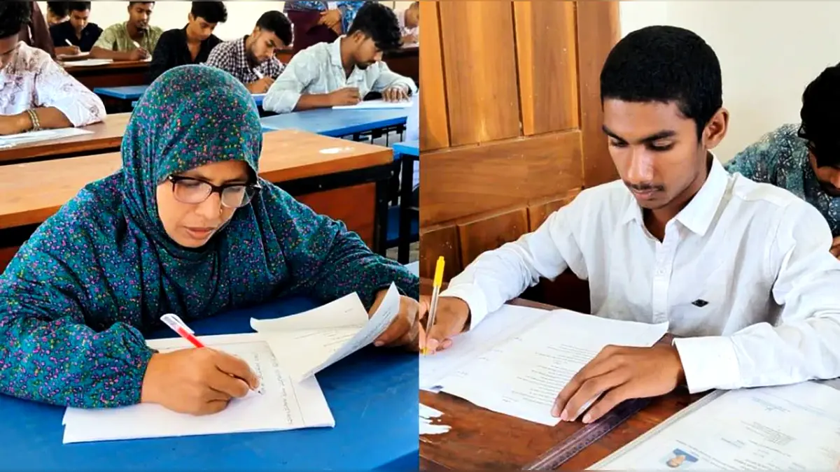 একসঙ্গে এসএসসি পরীক্ষা দিচ্ছেন মা-ছেলে