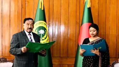 এনসিপি নেত্রী নুসরাত তাবাসসুমের শপথ গ্রহণ
