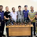 হবিগঞ্জে পৃথক অভিযানে বিদেশি মদ, ইয়াবা ও গাঁজাসহ ৪ জন আটক
