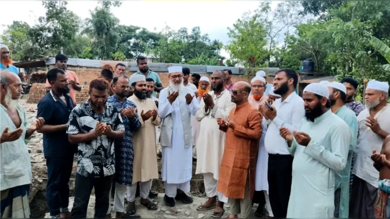 ইছাপুর বায়তুল মামুর মসজিদের ভিত্তি প্রস্তর স্থাপন করলেন এমপি মুহাদ্দিস রবিউল বাশার