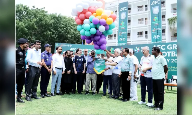 যশোরে এএফসি গ্রাসরুটস ফুটবল ডে ও বিশ্ব ফুটবল সপ্তাহের উদ্বোধন