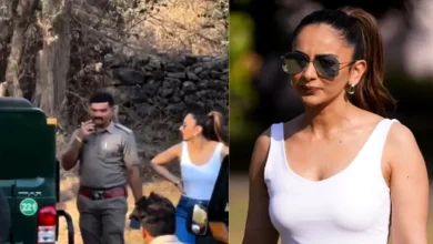 জঙ্গলে সিনেমা প্রচারণায় নায়িকা বিপদে পড়েন