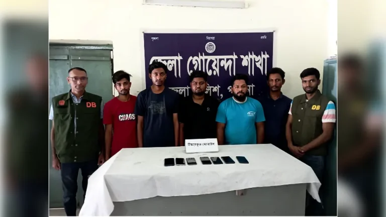 পাবনায় ডিবির অভিযানে অনলাইন জুয়ারু চক্রের ৫ সদস্য আটক