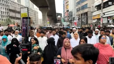 নাসীরুদ্দীন পাটওয়ারীর ওপর হামলার প্রতিবাদে এনসিপির বিক্ষোভ মিছিল