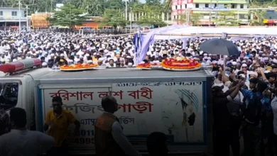 ভোলায় তোফায়েল আহমেদের দ্বিতীয় জানাজা সম্পন্ন, গার্ড অব অনার প্রদান