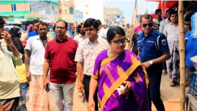 সাপাহার সদরে যানজট নিরসনে প্রশাসনের বিশেষ অভিযান