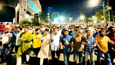 শিবির নেতার ধর্ষণ ও ‘গুম’ নাটকের প্রতিবাদে কবি নজরুল কলেজে ছাত্রদলের বিক্ষোভ