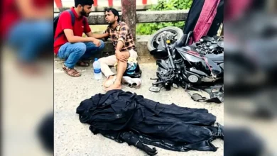 শশুর বাড়ি থেকে বোনকে বাইকে আনার সময় বাইকের সাথে ট্রাক দুর্ঘটনা