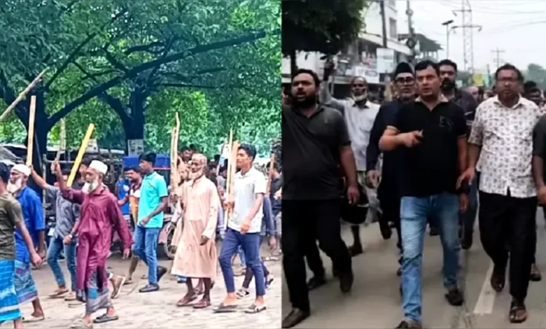 বিএনপি ও জামায়াতের পাল্টাপাল্টি মিছিল ঘিরে চুয়াডাঙ্গায় উত্তেজনা
