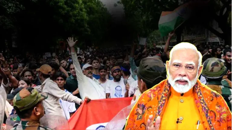 দিল্লিতে রণক্ষেত্র: বিক্ষোভের মুখে সংসদ ভবন ছাড়লেন মোদি