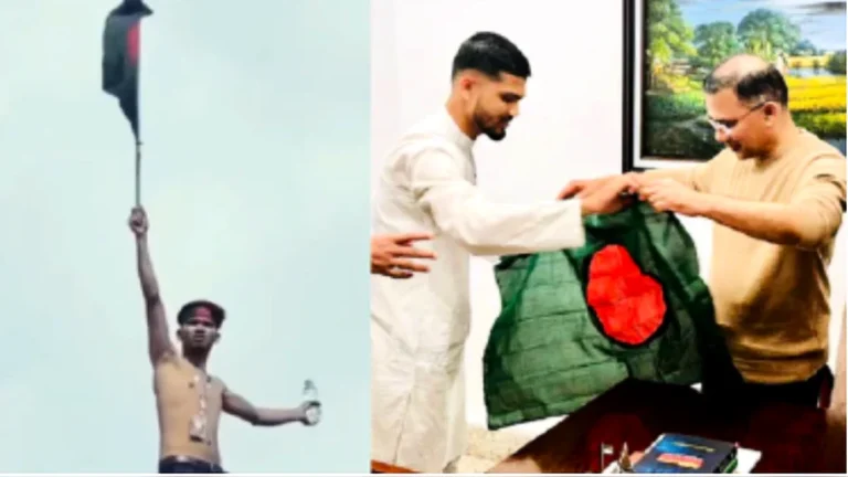 দুই বছর পর প্রধানমন্ত্রীর হাতে রক্ত মাখা পতাকা তুলে দিলেন জুলাইযোদ্ধা